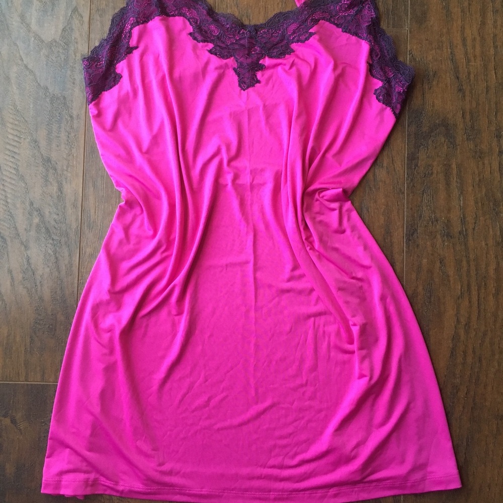 Pink slip dress